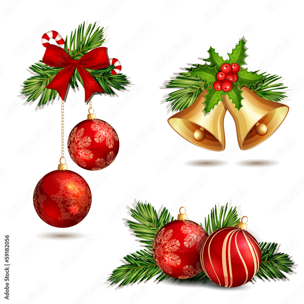 Christmas decoration isolated on white Christmas decoration isolated on white