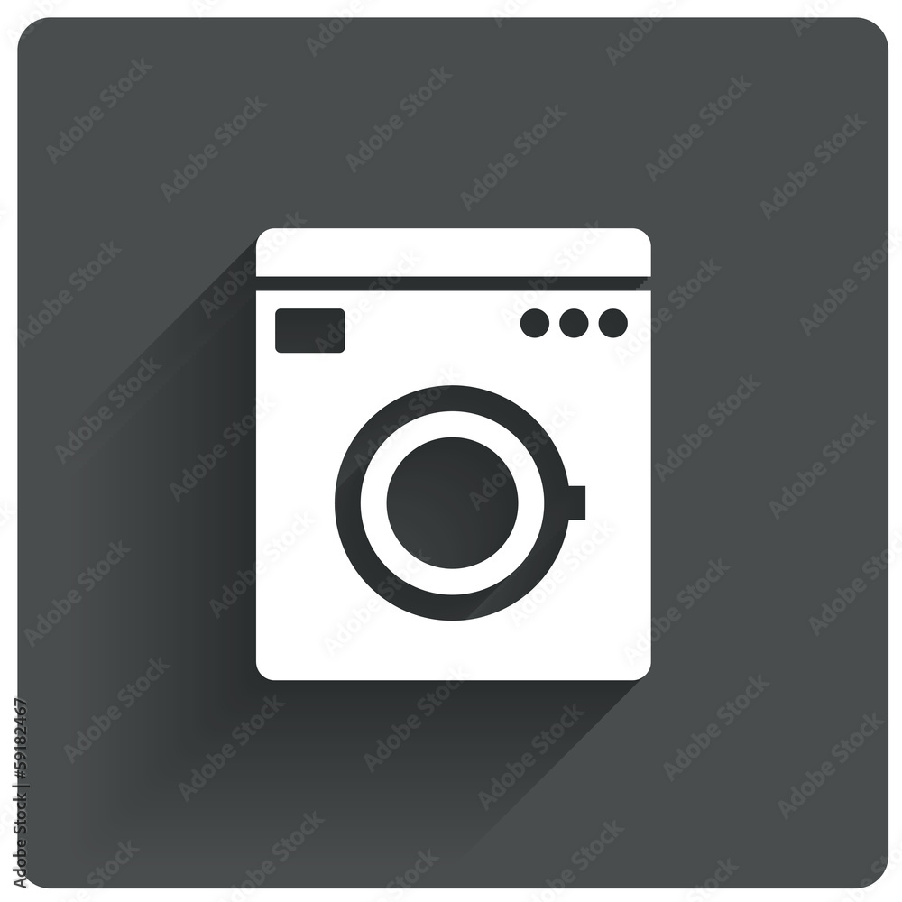 Washing machine icon. Wash machine symbol.