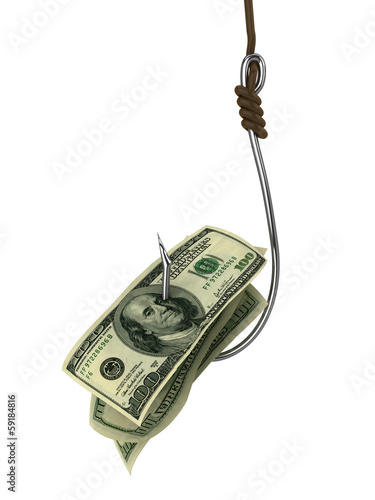dollars on a hook