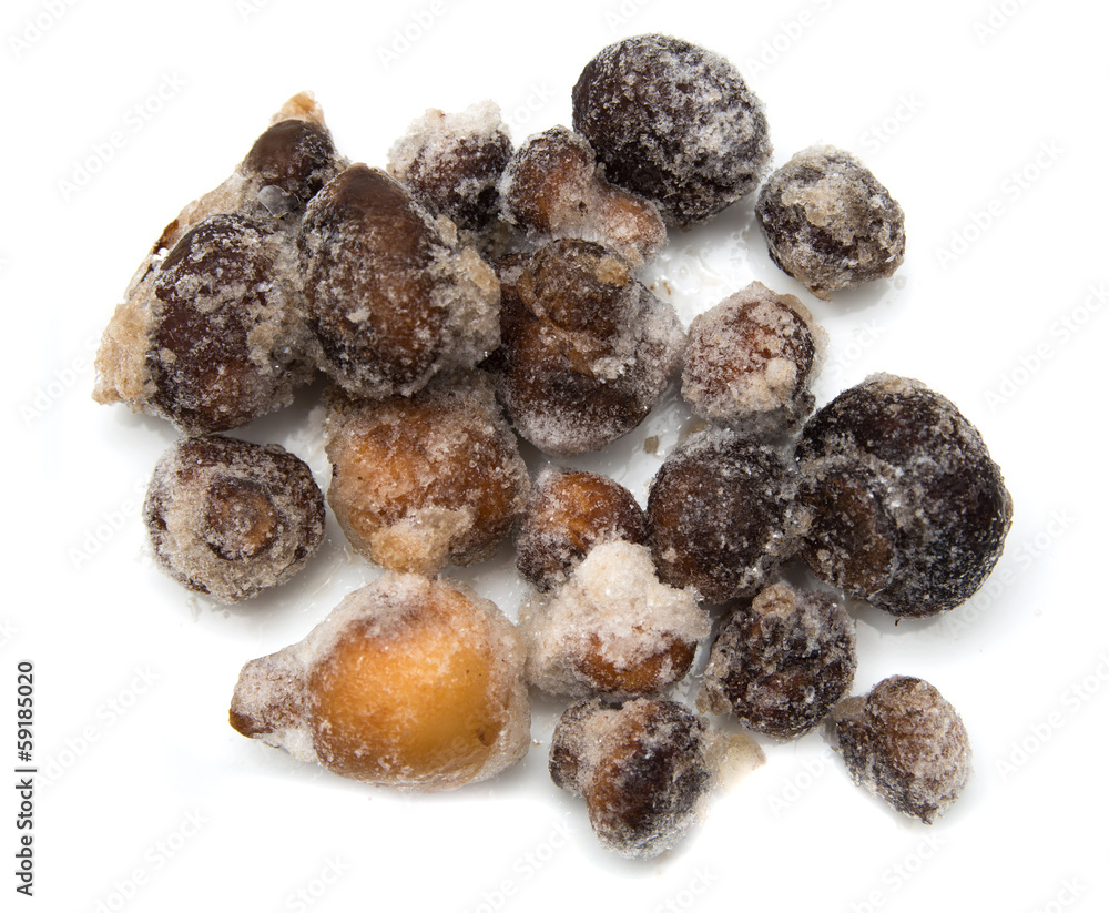 frozen champignon on a white background frozen champignon on a white background
