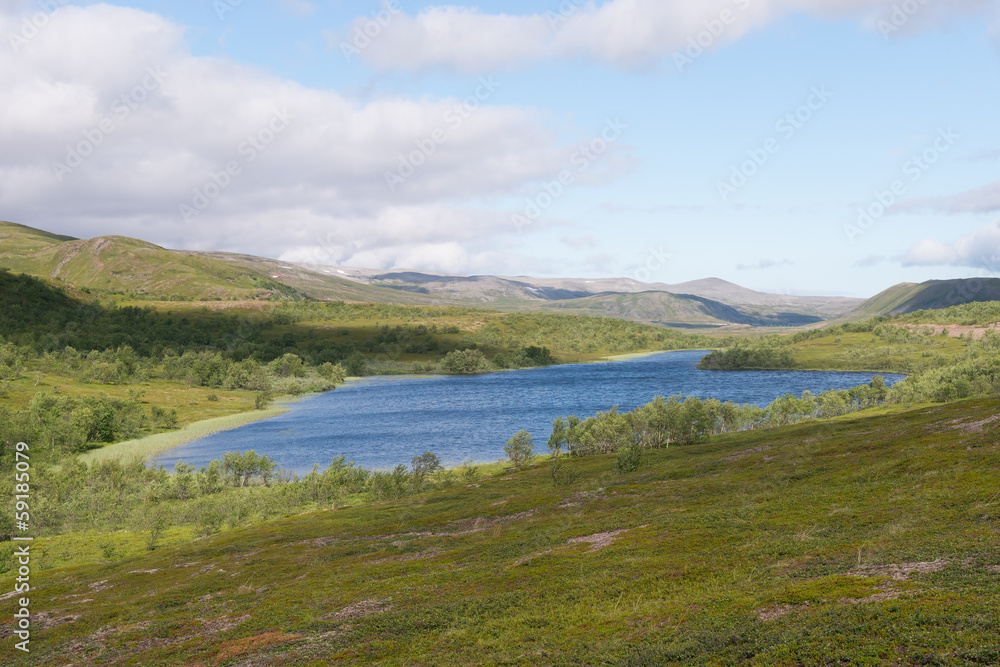 Lake in the fell, Varanger Peninsula, Norway