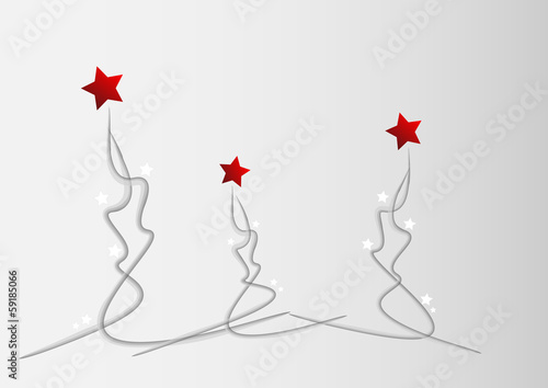 tanzende Weihnachtsbäume