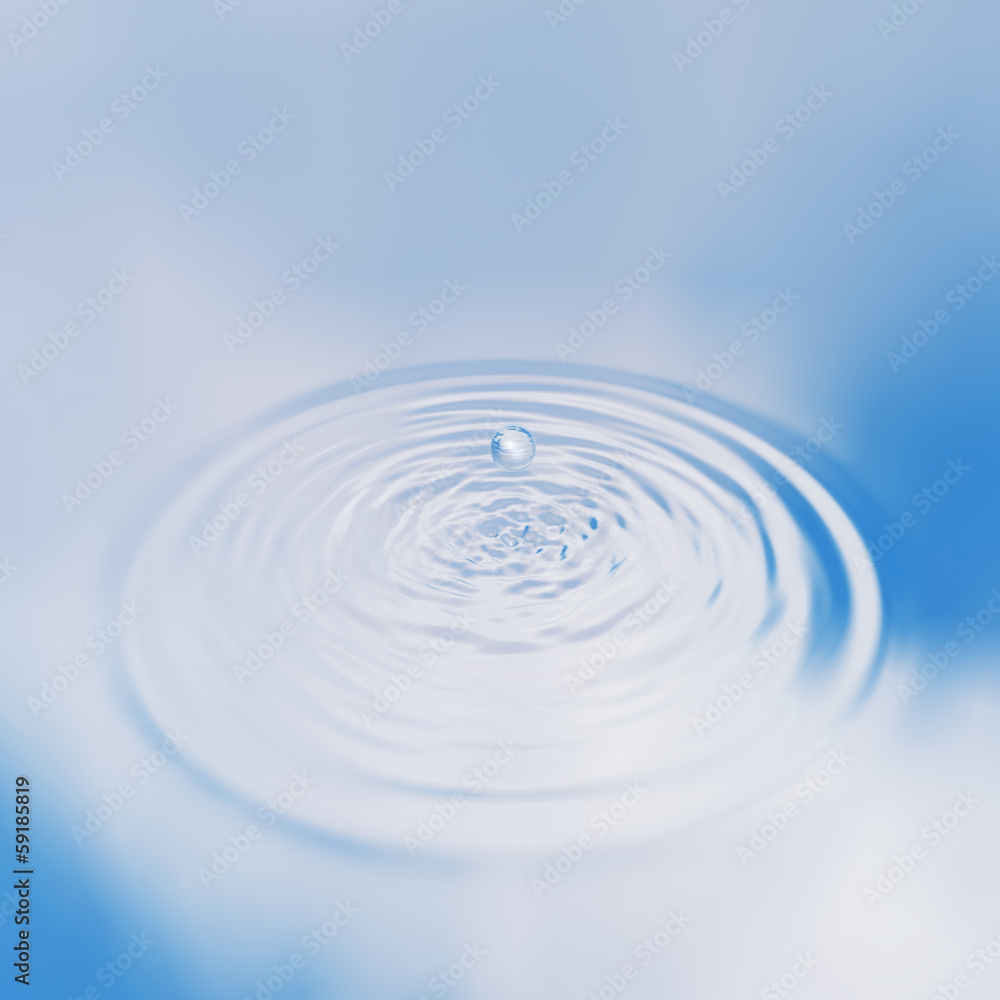 A drop of water falls in A drop of water falls in