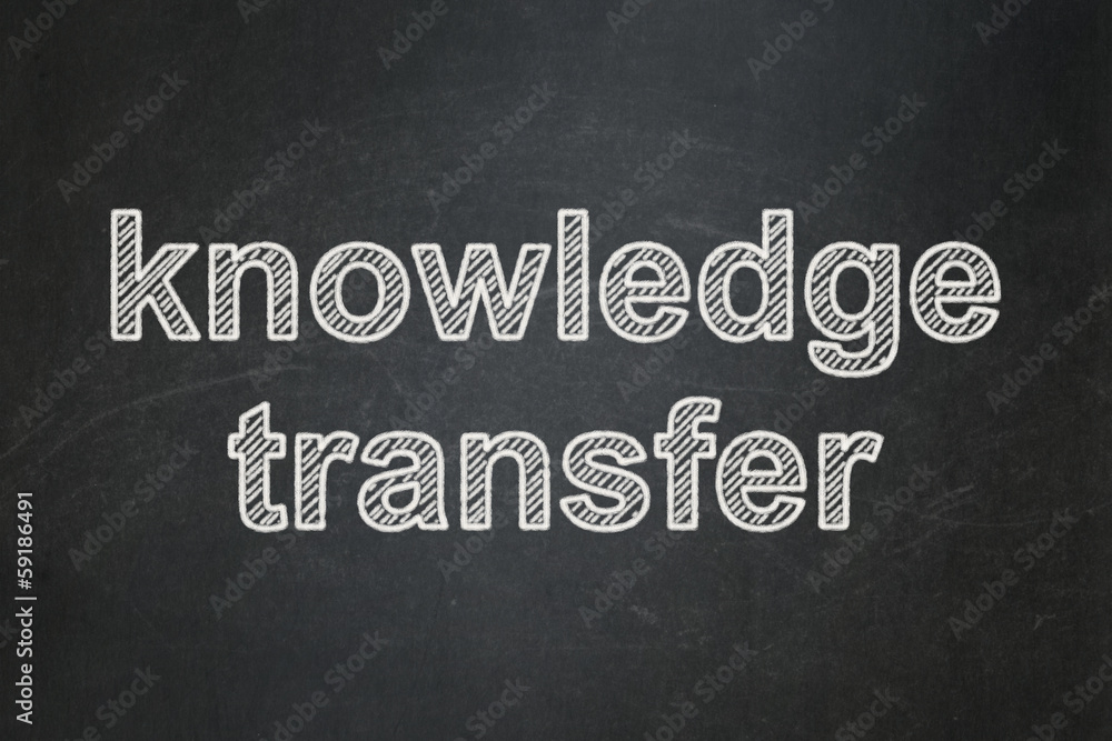 Obraz premium Education concept: Knowledge Transfer on chalkboard background