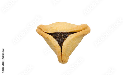 Cookies for a holiday purim on a white background