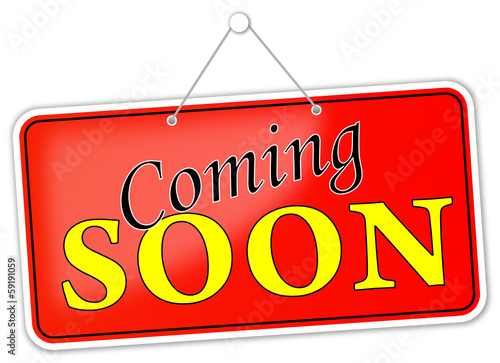 Coming soon Schild  #131208-svg02