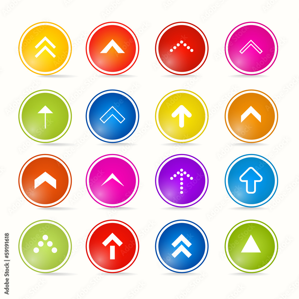 Colorful Abstract Arrows Set Colorful Abstract Arrows Set