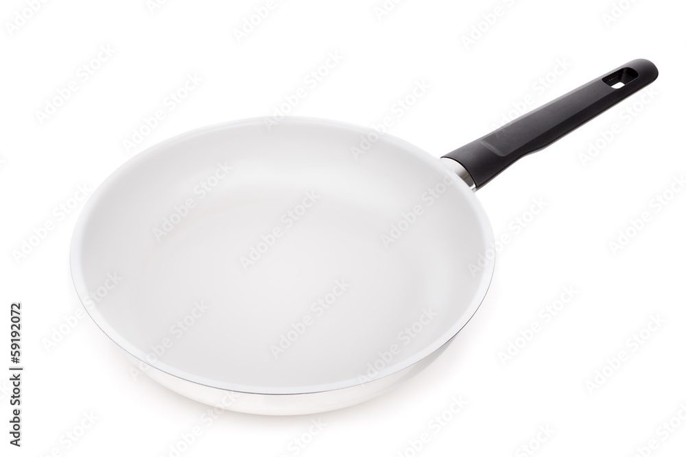 Modern frying pan for pancakes, in horizontal mode.