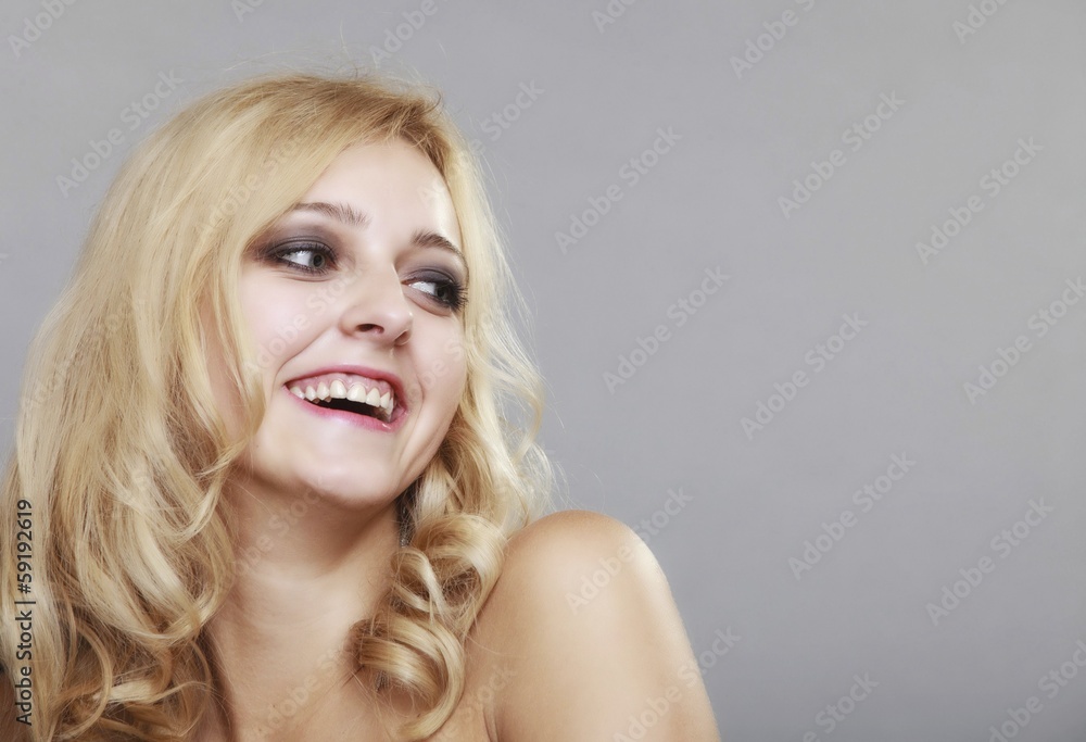 beautiful happy smiling long hair blonde woman portrait beautiful happy smiling long hair blonde woman portrait