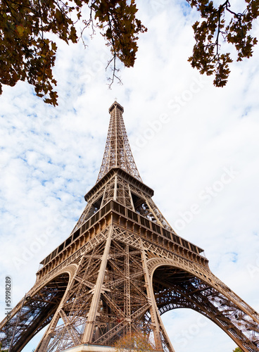 Eiffel Tower against the sky and clouds. Paris. France. © Shchipkova Elena