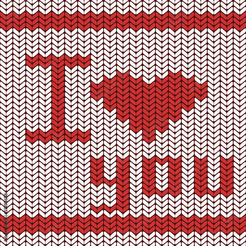 Seamless vector pattern with an inscription about love