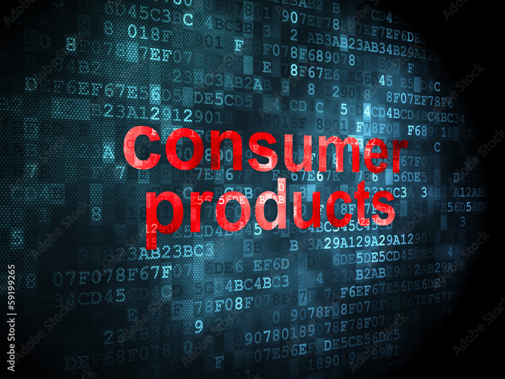 Fototapeta premium Business concept: Consumer Products on digital background