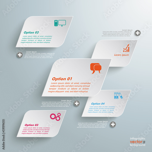 Bevel Rectangles Infographic