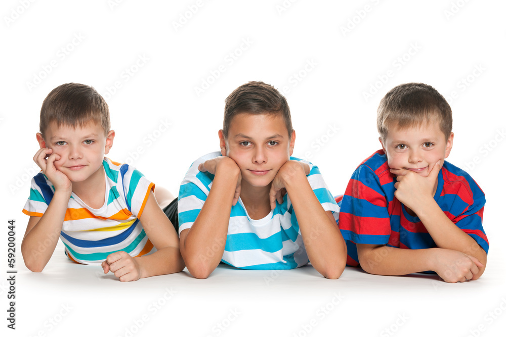 Portrait of three children Portrait of three children
