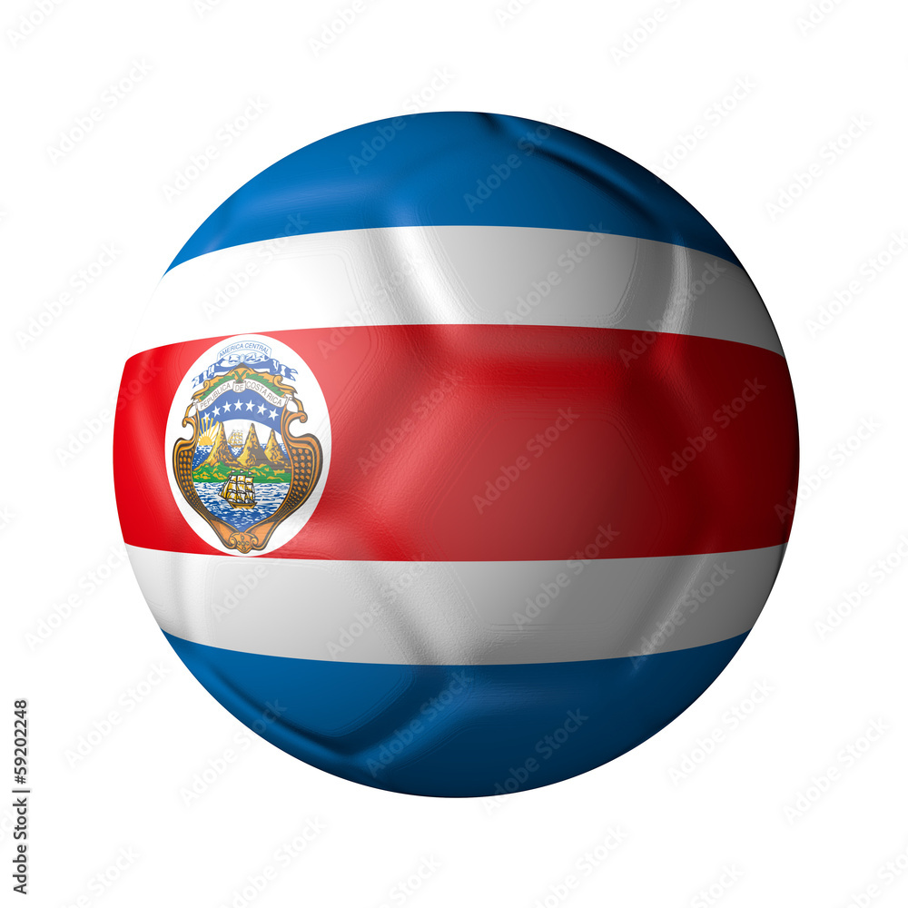 コスタリカのサッカーボール型国旗 コスタリカのサッカーボール型国旗