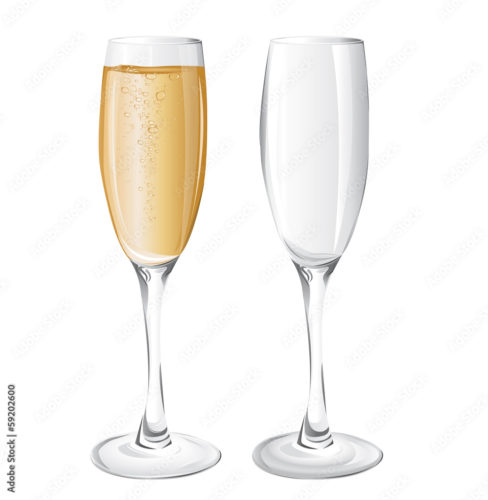 champagne glasses