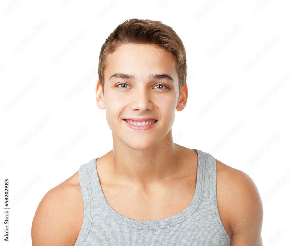 Portrait of young man wearing t-shirt Portrait of young man wearing t-shirt
