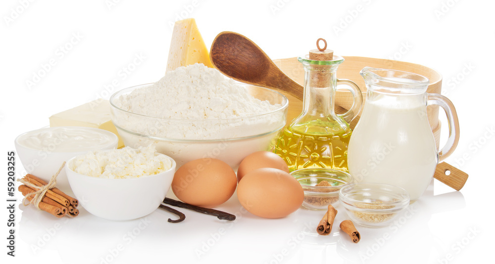 Dairy products, sunflower oil and the spices Dairy products, sunflower oil and the spices