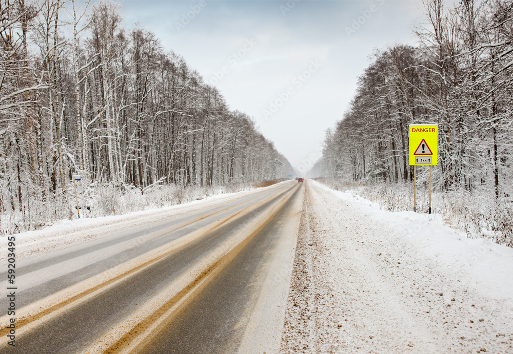 Obraz premium winter road