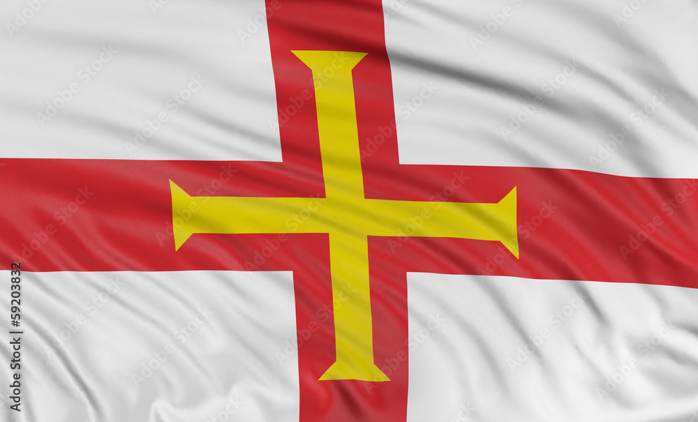 Fototapeta premium 3D Guernsey Flag