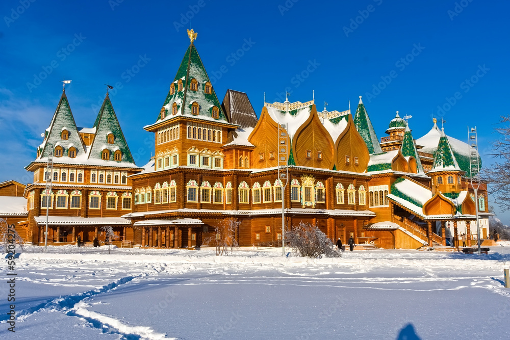 Wooden palace in Russia