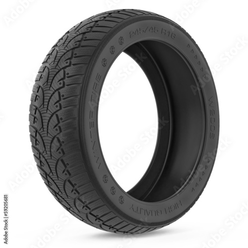Car winter tire. Isolated on white background