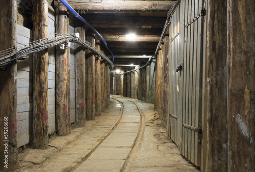 Underground tunnel in a Mine