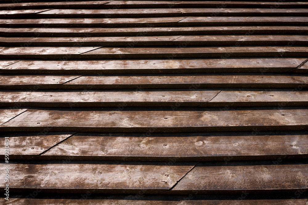 Brown wood plank overlapping roof texture background Brown wood plank overlapping roof texture background
