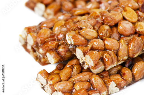 Peanut brittle, isolated
