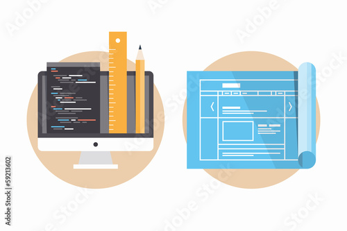 Website programming and development icons