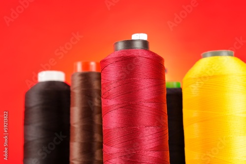 Multicolored Spools of Thread