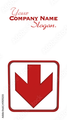 Red arrow up or down