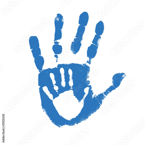 Father and son handprints