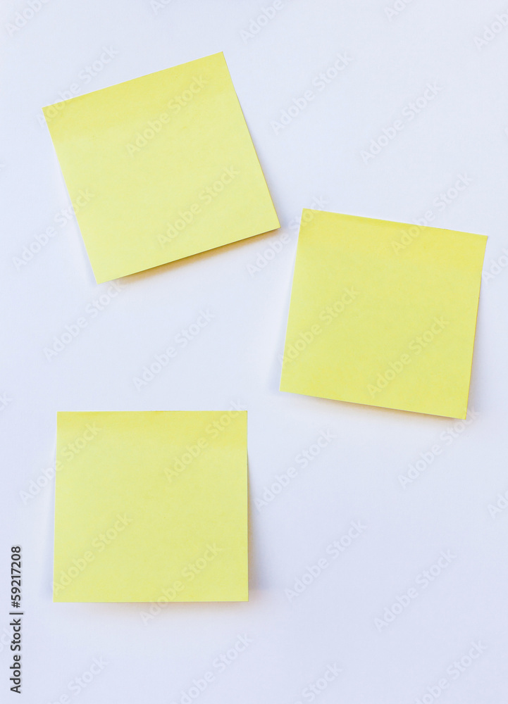 blank yellow note on isolated white background blank yellow note on isolated white background