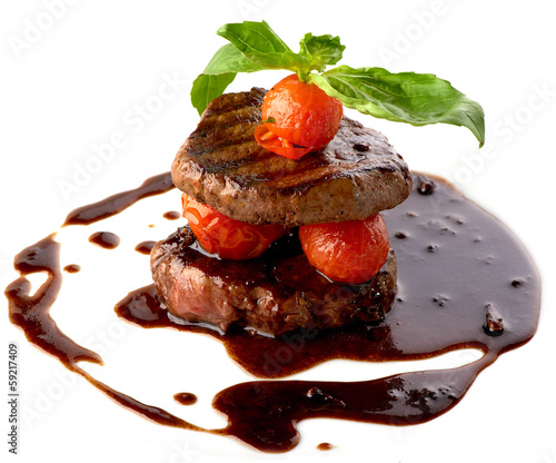 beef steak in balsamic sauce