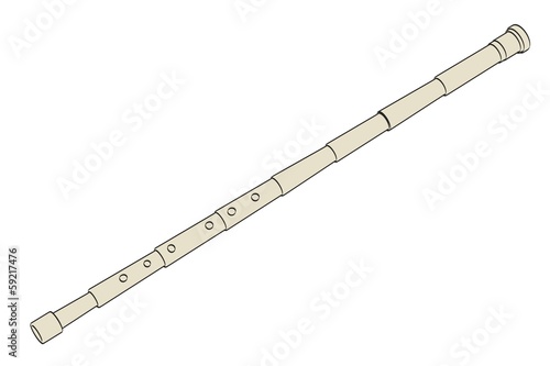 cartoon image of indian flute
