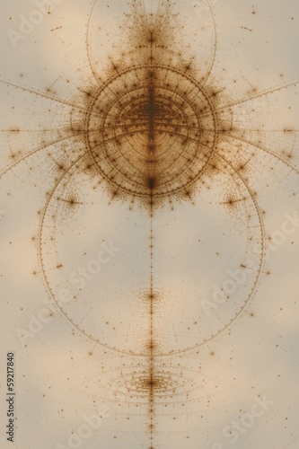 Abstract old alchemic symbols theme photo