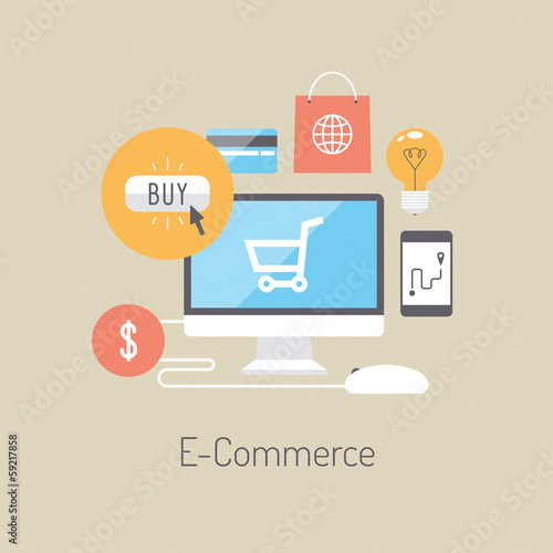 E-commerce flat illustration concept