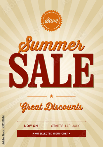 Vintage Summer Sale Poster