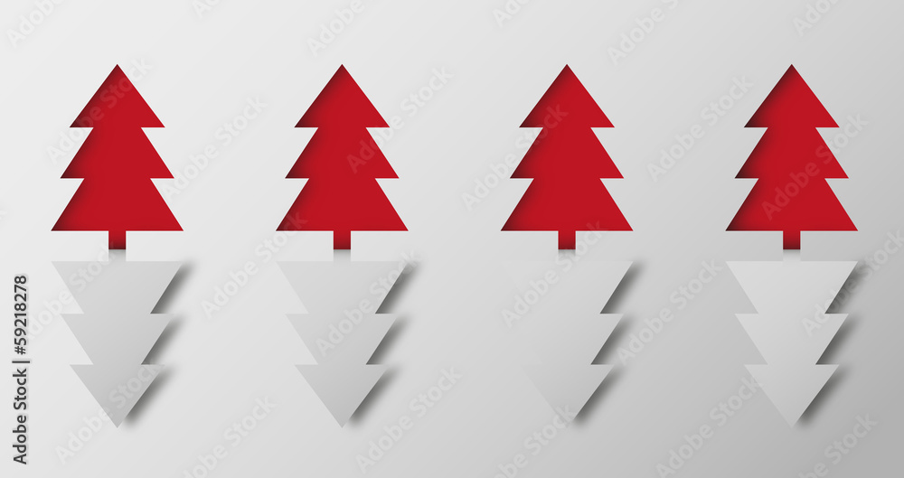 Red christmas trees