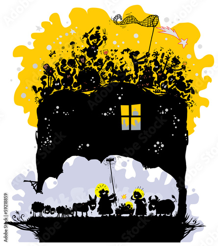 Bethlehem cartoon allegory.