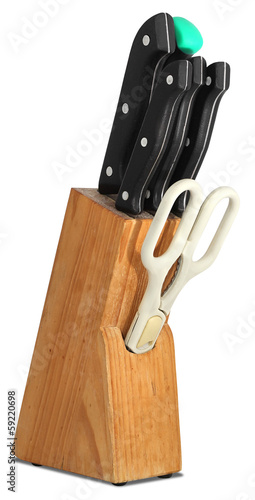 Set of knives for kitchen