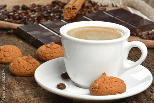 Coffee with almond cookies #59220874