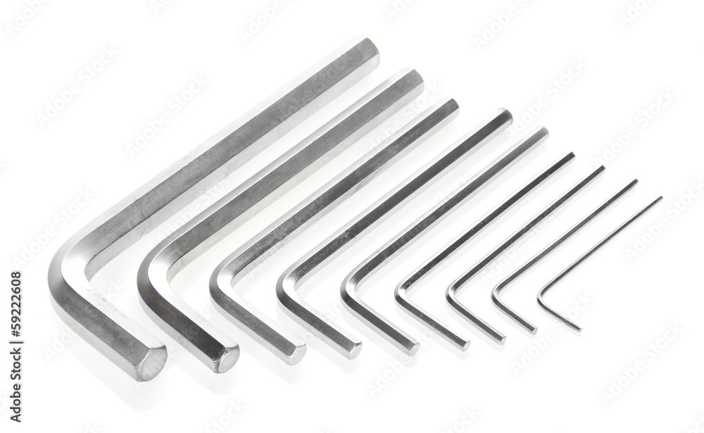 Set of the six-sided keys Set of the six-sided keys