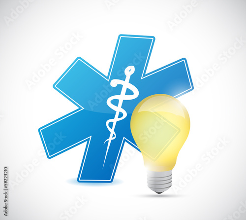 medical light bulb illustration design photo