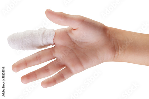 Fotografía Hand with bandaged finger