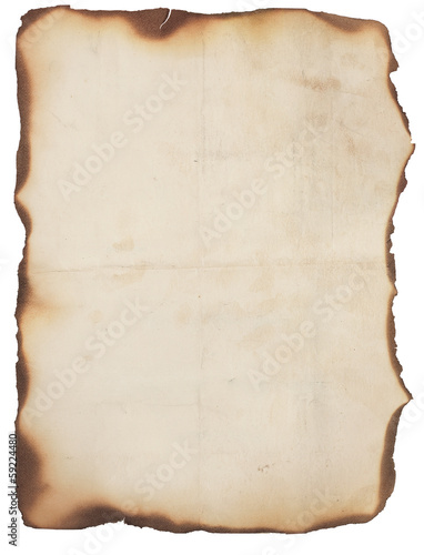 Very Old Paper With Burned Edges