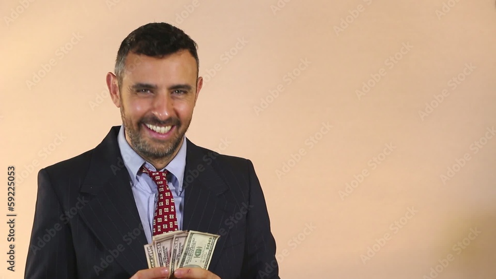 Man getting paid Man getting paid