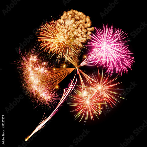 Photography Feuerwerk in Form eines Kleeblatts