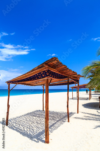 Tropical white beach on a sunny day © pwollinga